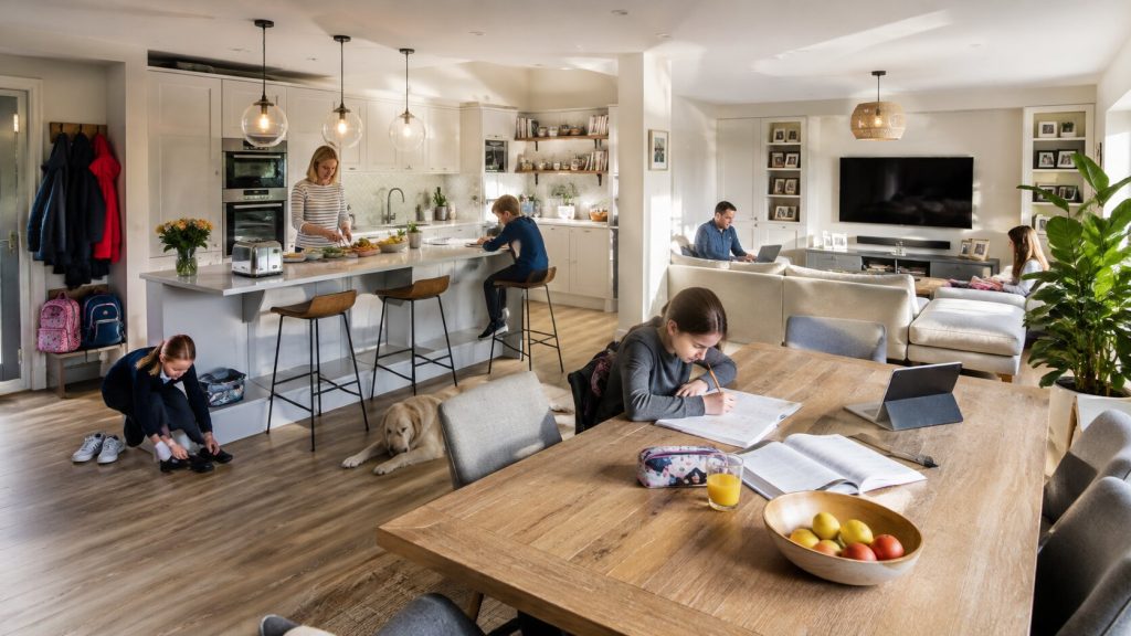 how you actually live in open plan living
